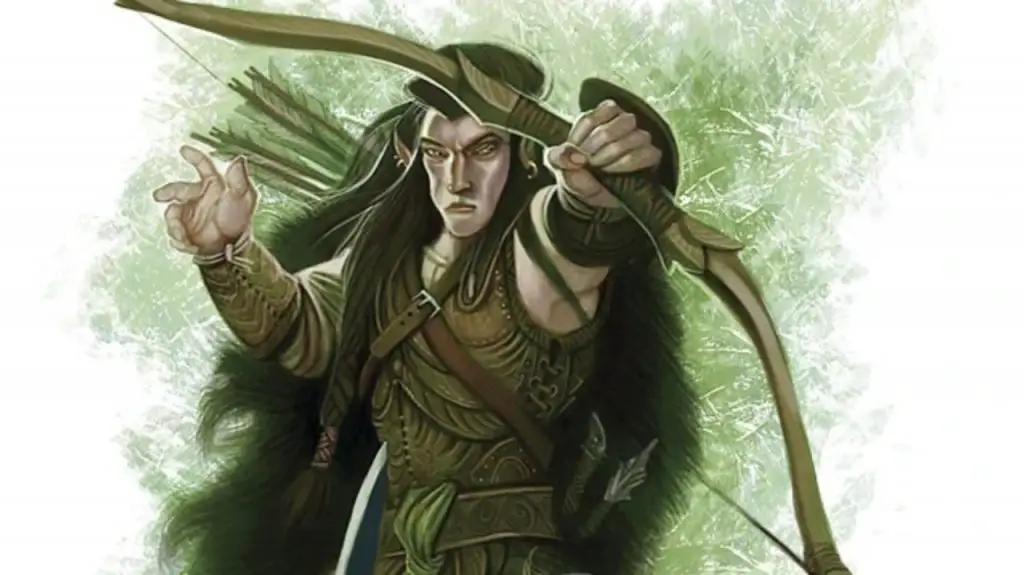 An elf enters ranged combat in D&D 5e with a bow