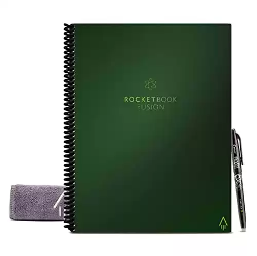 Rocketbook Fusion Smart Reusable Notebook with Pen and Cloth Included